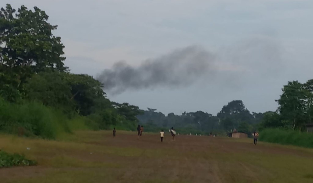 Accidente aereo en la comunidad Wichim, avioneta habría explotado al topar tierra