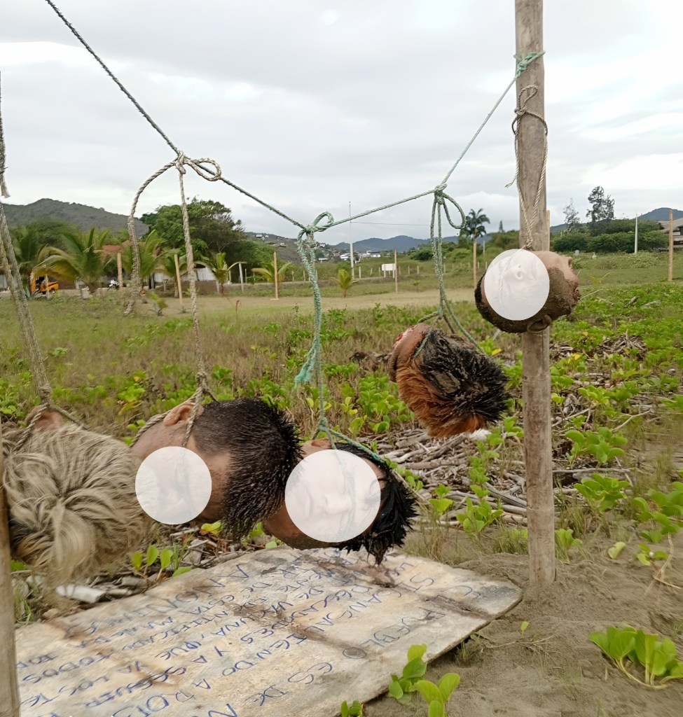 Cinco cabezas humanas fueron halladas en una playa de Puerto López
