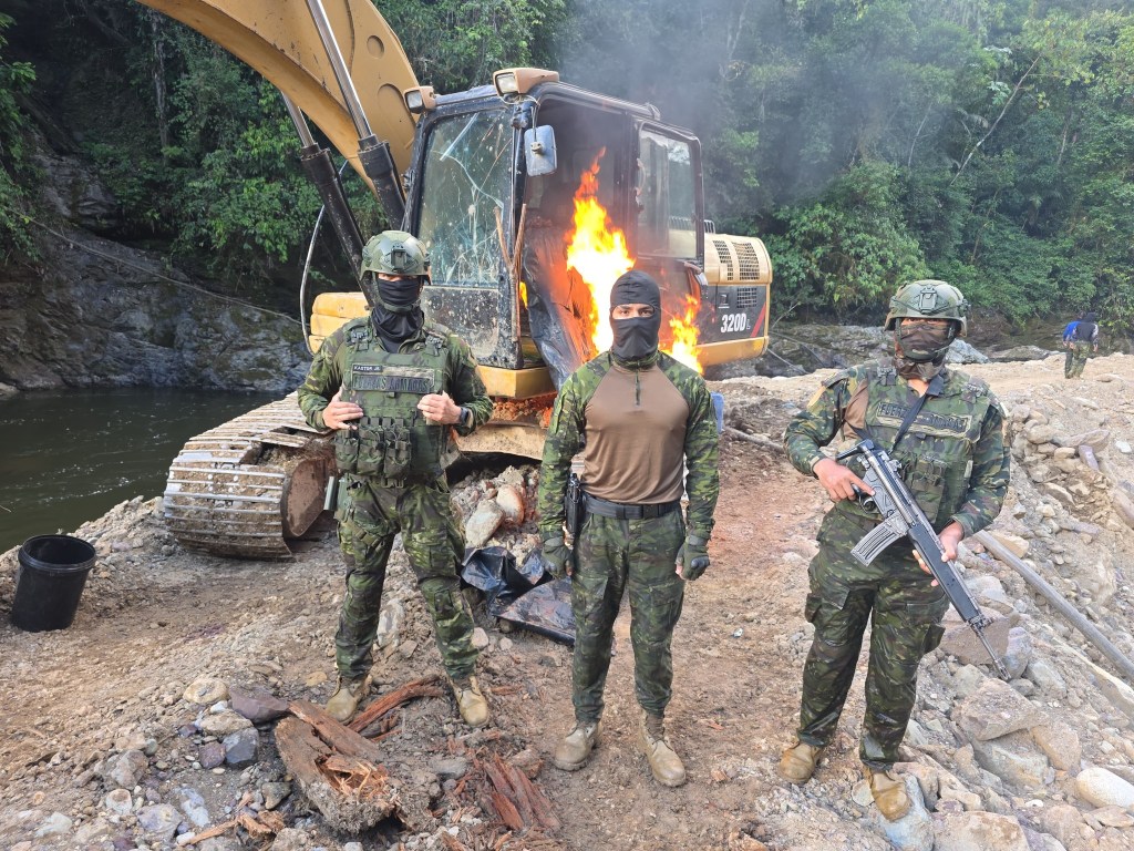 Gualaquiza golpe contra la minería ilegal en el sector La Florida
