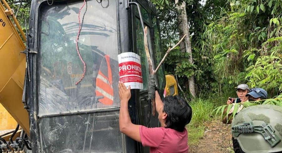 Minería ilegal detectada en Patuca, cantón Santiago de&nbsp;Méndez