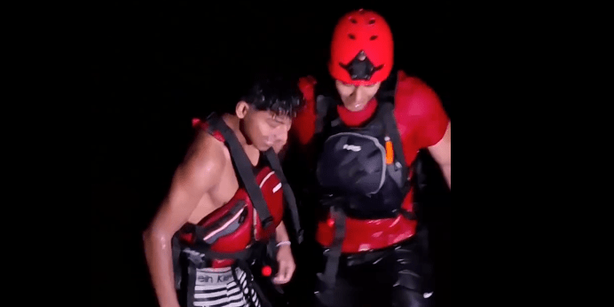 Hombre fue rescatado tras quedar atrapado por la corriente del río&nbsp;Yuquipa