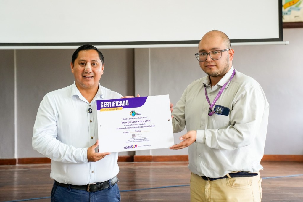 Sucúa obtiene certificación como “Municipio Garante de la Salud” tras evaluación nacional