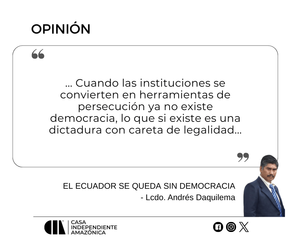 EL ECUADOR SE QUEDA SIN DEMOCRACIA
